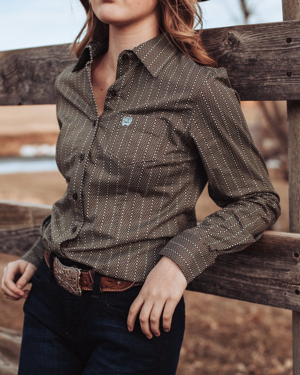 CINCH Arena Women's Button-Down Western Shirt Olive MSW9164191 Western  Wear Store in the Black Hills of South Dakota