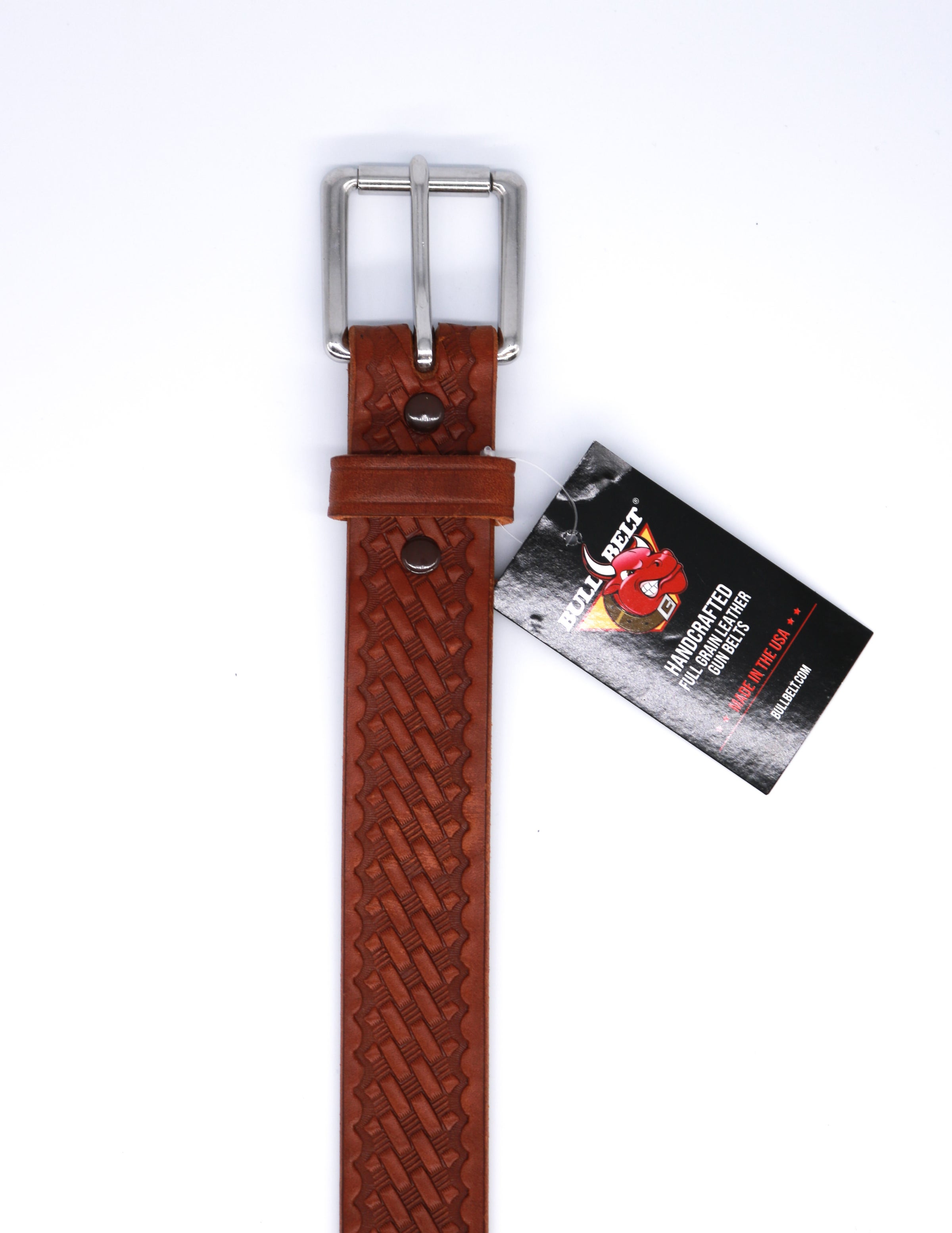 Gingerich Leather 1 1/2" BasketWeave Gun Belt 100234 COWBOYS TOO!