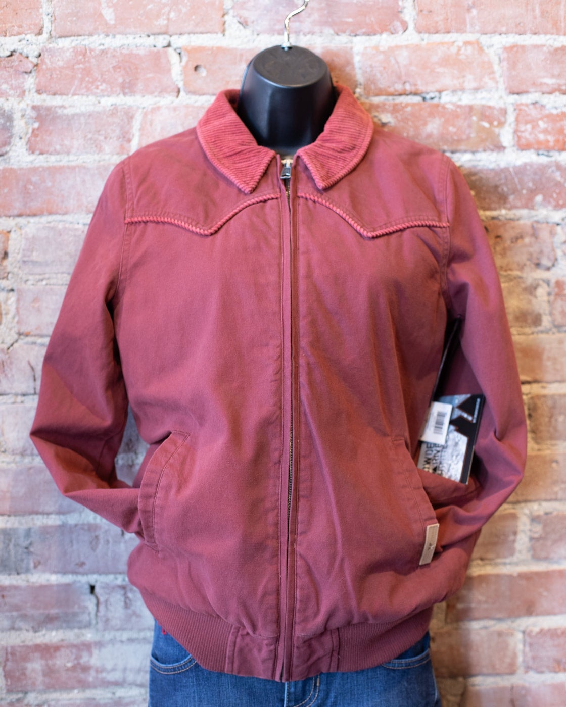 Powder River Cotton Canvas Bomber Wine PRWO92RZYN Cyber Monday Sale